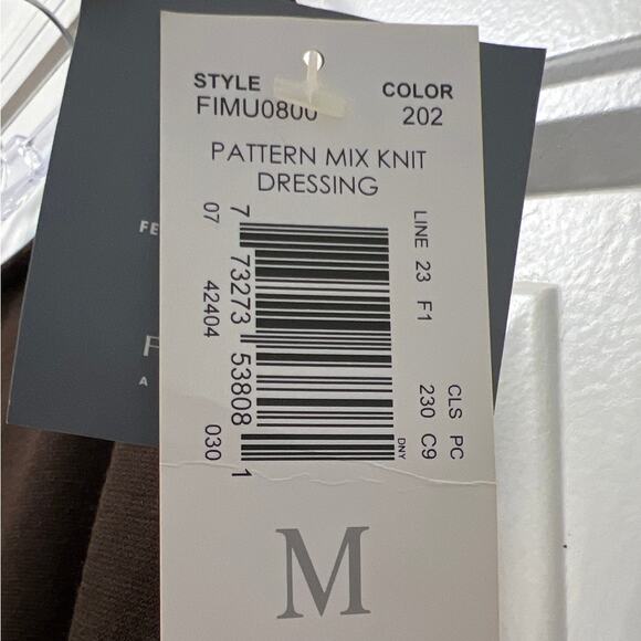 NWT First Issue Women’s Pattern Mix Knit Pull On Dress Maxi Skirt Size M Brown - Picture 2 of 6